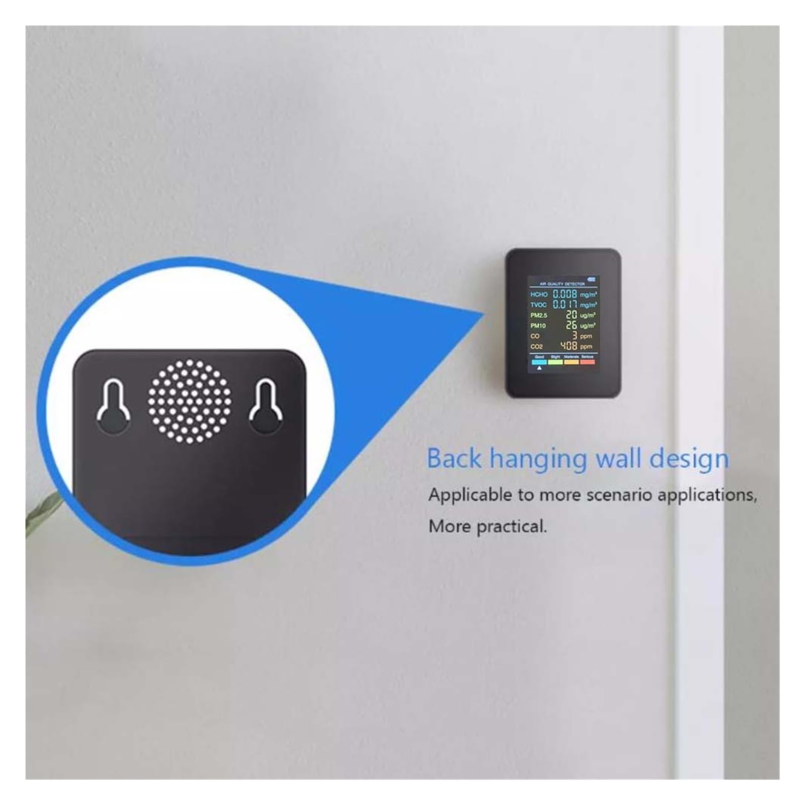 co2センサー気質測定器大気質モニター Amazon.co.jp: 大気質モニター 大気汚染検出 ガス検出器具の温度